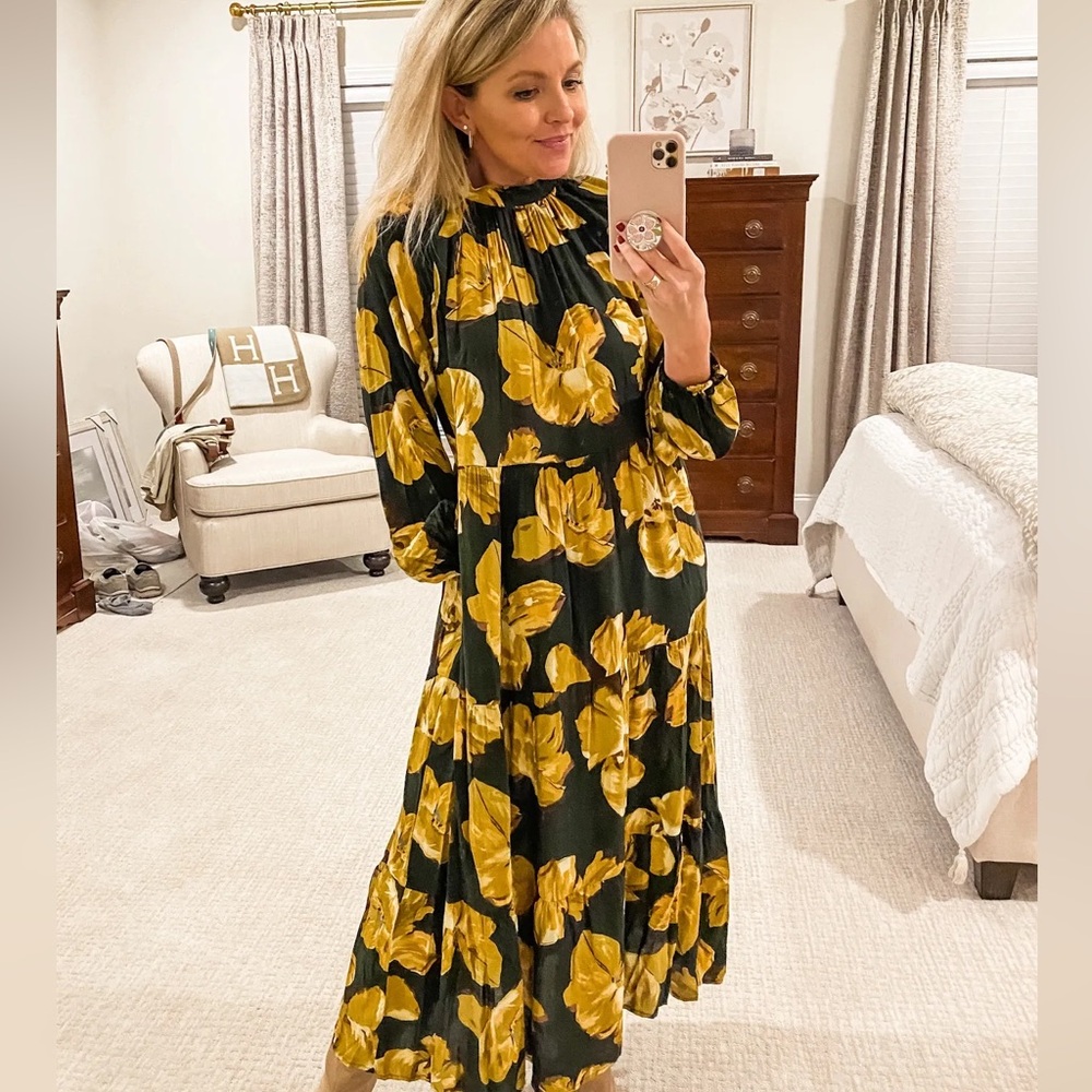 A New Day Floral Tiered Maxi Dress Fall
